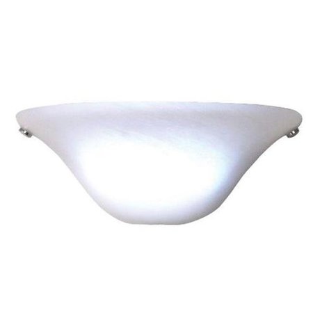 SMART SOLAR Smart Solar IEL-4300 Frosted Marble Glass Half Moon Sconce - 3D Backplate IEL-4300